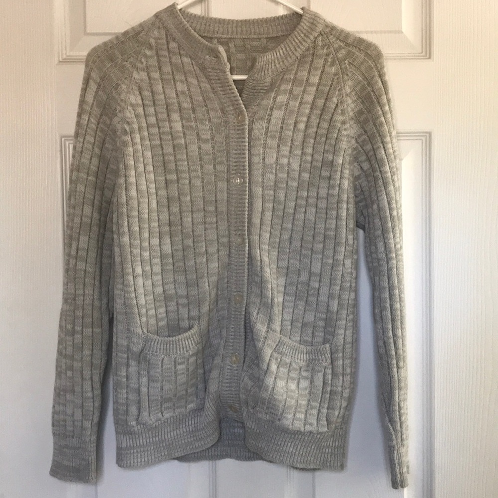 Gray Button Up Sweater